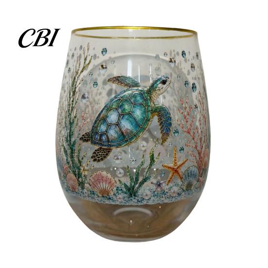 Artistic Kitchen Tableware Hummingbird Joy Tea Cup, Colorful Animal Tumbler, Floral Glass Ritual Sense Drinkware Golden Rim, Water for Coffee
