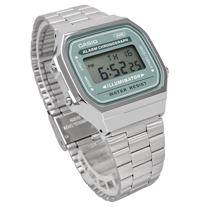Casio Цифровые часы Серия Vintage A168WA-3AY (Серебристый x Сине-зеленый)