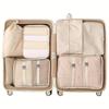 7 Piece Travel Storage Bag Set Large Capacity Portable Packing Organizer Clothes Shoes Socks Divider Bags