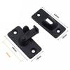 Door Lock 90 Degree Barn Door Latch Bolt Stainless Steel Hook Latch Window Cabinet Locks Right Angle Sliding Gate Lock Hardware