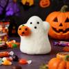 Felt Ghost Pumpkin Halloween Decoration Handmade Wool Ghost Pumpkin Collectible Ornaments for Halloween Home Decor