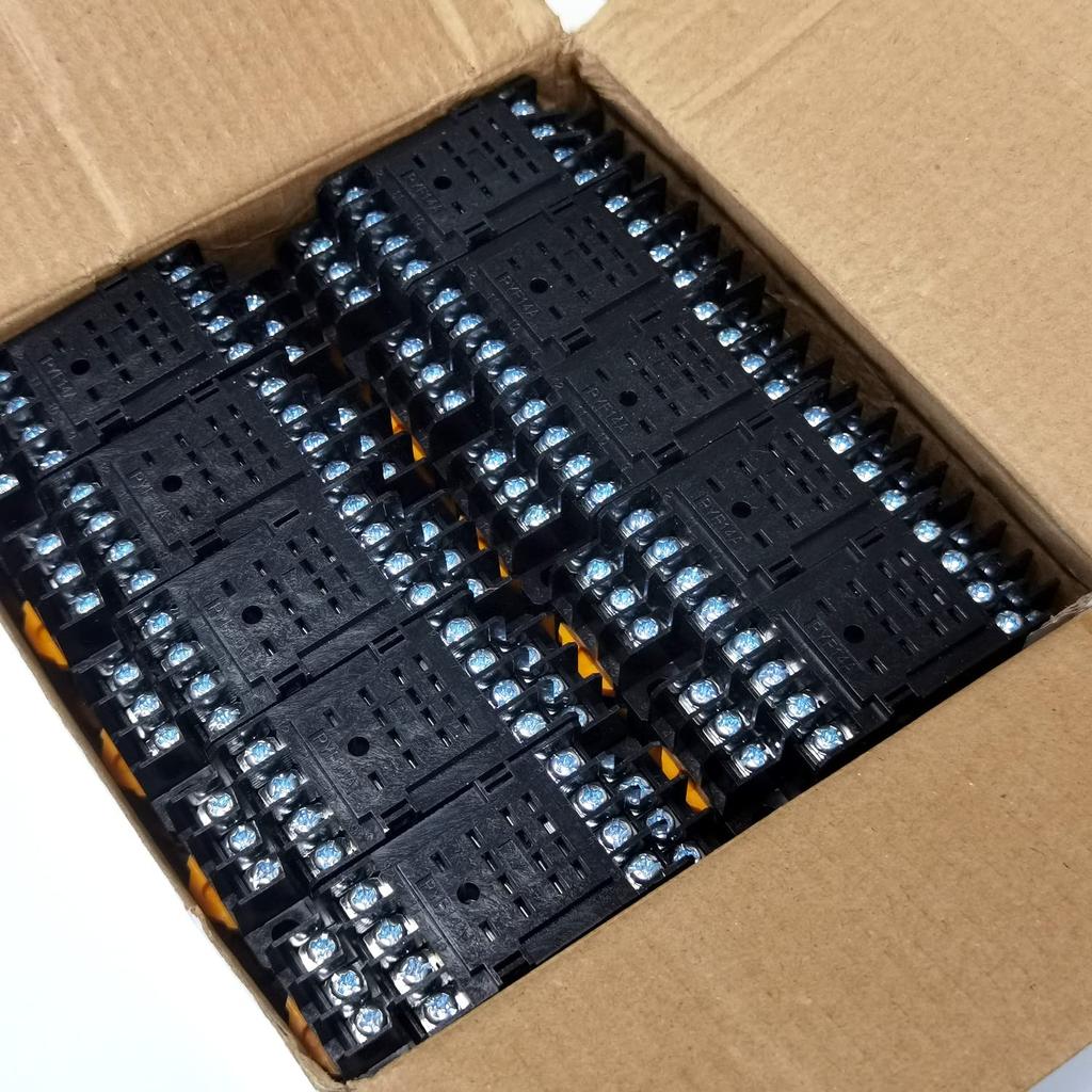 Pack of 20 Relay Socket Bases Plastic Power Relay Base Compatible with and MY4 14-Pin General-Purpose (PYF14A), Sockets, MY4NJ, HH54P,