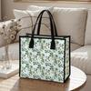 Floral Tote Bag Large Capacity Daily Use Shoulder Bag for Shopping Travel Work