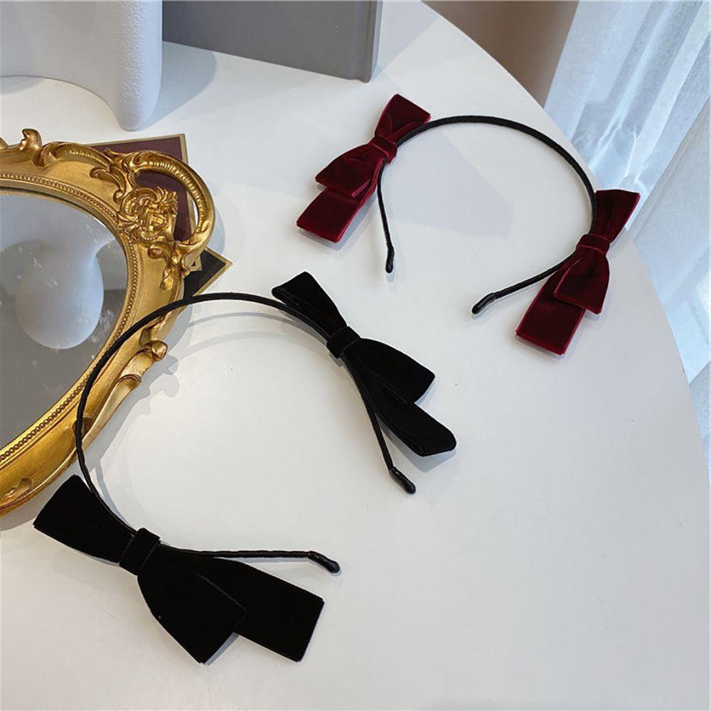 Party Girls Women Wash Face Headwear Hair Accessories Hair Hoop Velvet Bow Headband Hair Bands