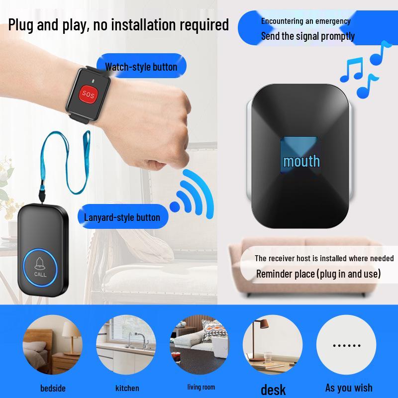 Wireless Emergency Pager for Elderly and Bedridden Patients