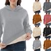 Women's Fashion Casual Long-sleeved Pullover Hooded Hooded Lamb Fleece Plus Fleece Warm Hoodie Hoodie Top