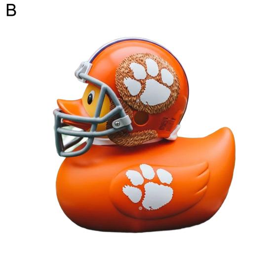 Rugby Football Duck Figurine Cartoon Duck Statue Animal Sculpture Home Office Desktop Bookshelf Decoration Ornament