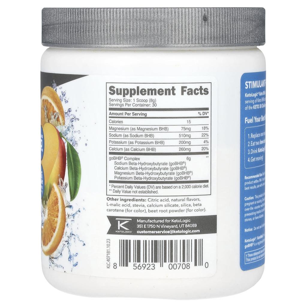 Keto Bhb, Orange Mango, 249G(8.9Oz)