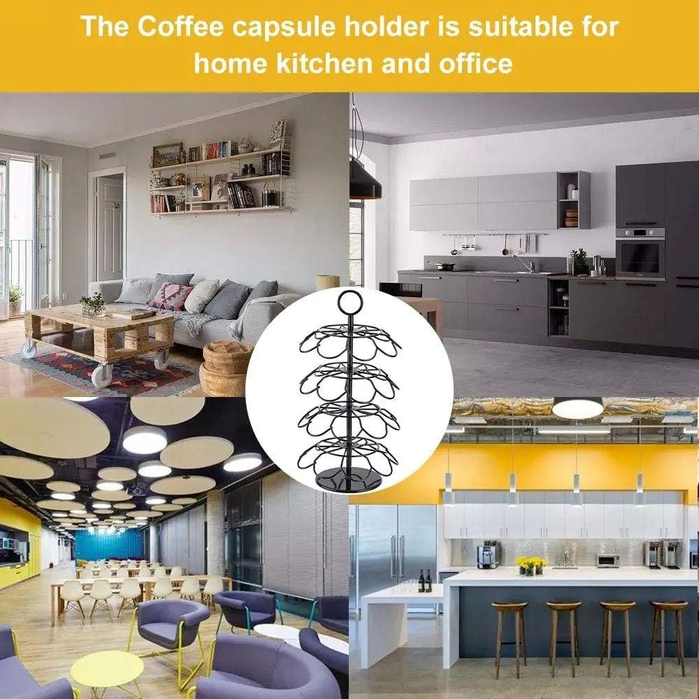 Holds 36 Pods Rotatable Coffee Pod Holder 360 Degree Rotates Capsule Display Rack  Cafe Shop