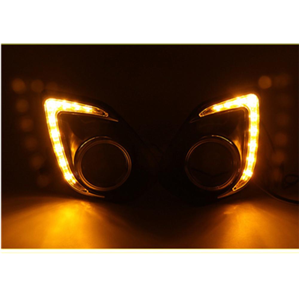2pcs LED DRL Daytime Running Fog Light Cover for Mitsubishi ASX 13-15