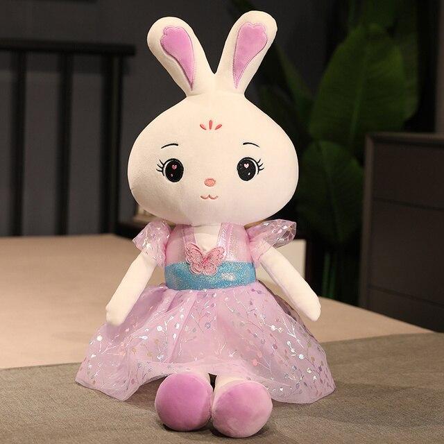 Kawaii красивый кролик для девочек, плюшевые игрушки, милый кролик в сказочном платье, плюшевые куклы, мягкая игрушка для детей, малышей
