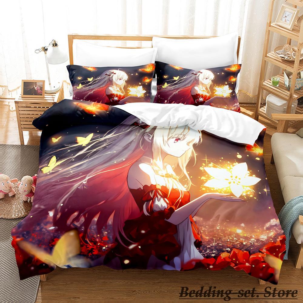 Angel Girl Bedding Set Single Twin Full Queen King Size Bed Set Adult Kid Bedroom Duvetcover Sets Anime Parure De Lit Bed
