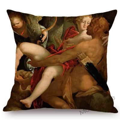 Uk Neoclassicism Academic Style Aestheticism Frederic Leighton Oil Painting Girl Lady Sofa Pillow Case Decorative Cushion Cover