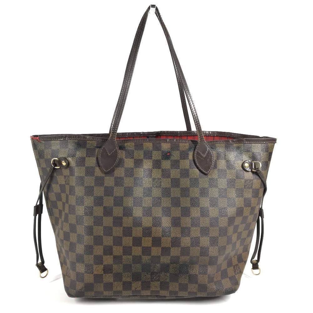 Louis Vuitton N51105 Damier Neverfull MM Shoulder Bag Tote Bag Canvas Ebene