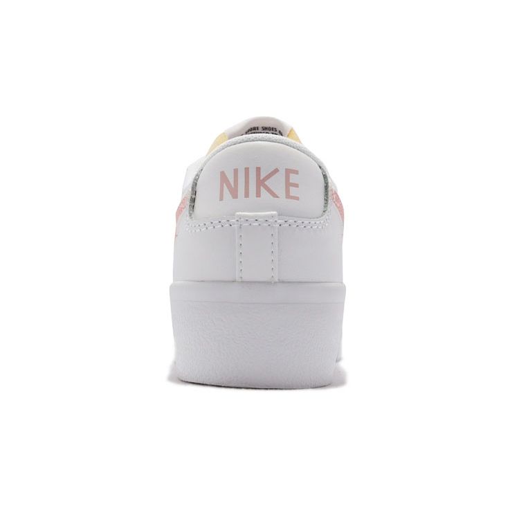 Nike Блейзер на низкой платформе, белые, розовые, глазурные женские кроссовки Summit-White Black DJ0292-103