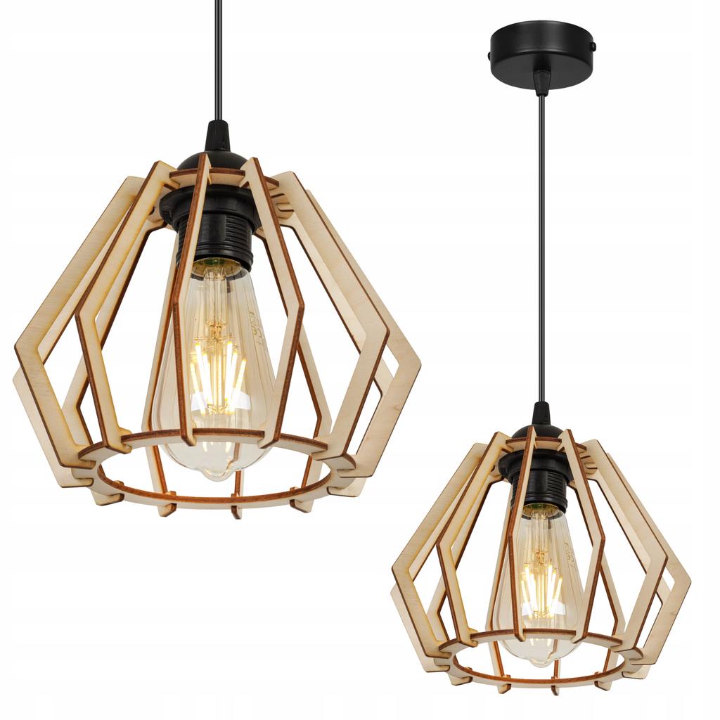 MODERN WOODEN LED CEILING HANGING LAMP