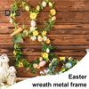 Пасхальный венок рамка в форме кролика, яйца, моркови, металлическая проволочная форма, проволочная рамка для венка своими руками, пасхальные венки, гирлянды, домашний весенний декор