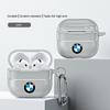 SQLI6 Мягкий чехол для наушников Apple AirPods 4 2024 Чехол для Airpod Pro 1 2 3 4-го поколения С брелоком Для логотипа BMW M Performance E46 E90 E60