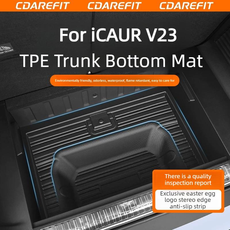 For Chery ICAUR V23 Car Waterproof Trunk Lower Layer Storage Mat Seatback Thicken Trunk Mat Scratch-Resistant Dedicated Pad