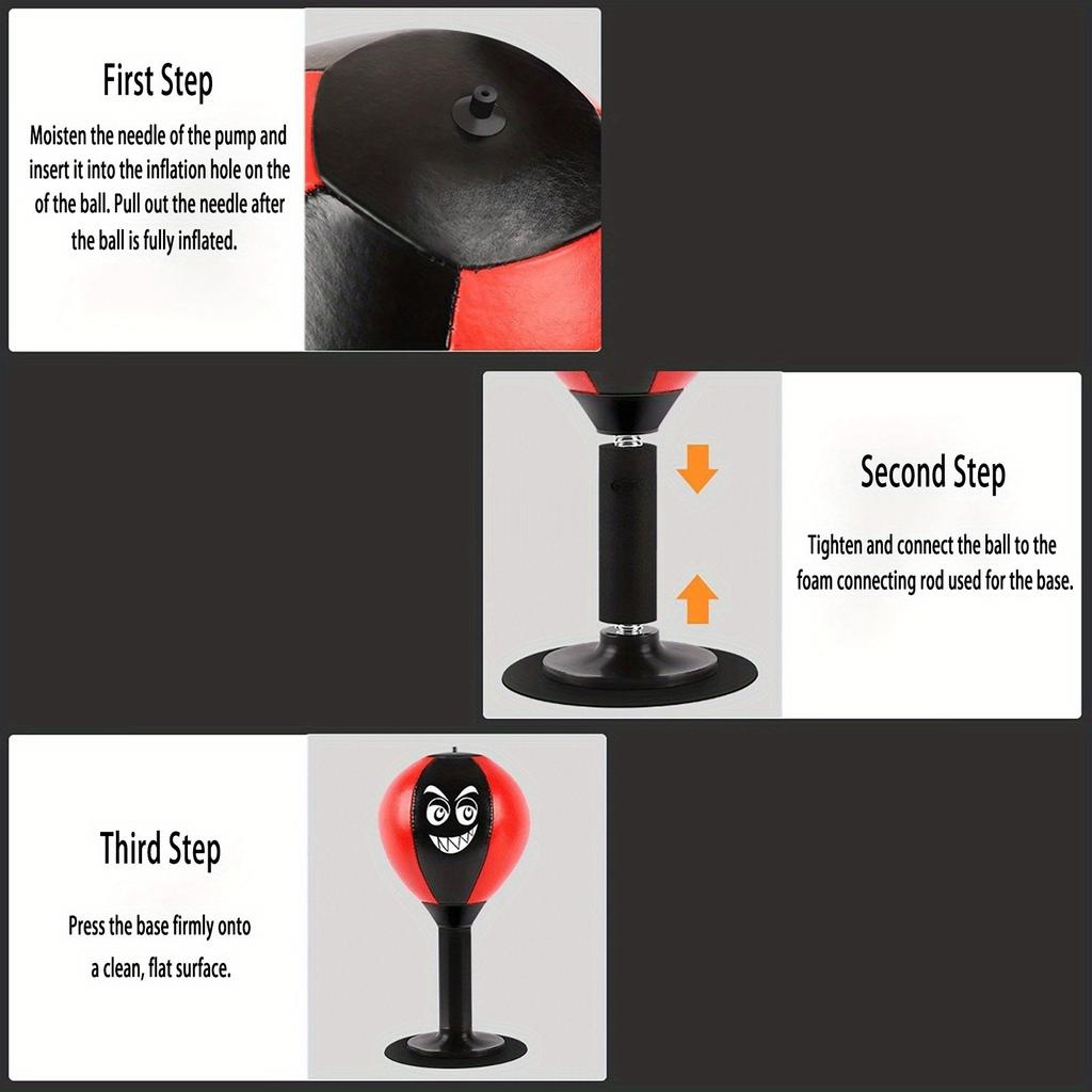 Настольный боксерский скоростной мяч для снятия стресса, с прочной пружиной, ударопрочный и веселое дополнение к вашему рабочему пространству