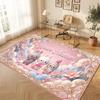 Fantasy Magic Theme Crystal Velvet Floor Rug Personalized Custom Name Text Warm Carpet Home Decoration