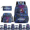 3Pcs/set Anime Printed Backpack with Shoulder Bag Pencil Case for Teenager Student Boy Girl School Bag Large Capacity Bookbag Kid Gift Mochila