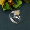 925 Sterling Silver Ring Solid Stone Ring Oval Cabochon Natural Opal Gemstone 3.5 Gms