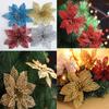 4Pcs/10pcs Hollow Xmas Flowers Artificial Christmas Hollow Flower For Christmas Tree Decorations Orna