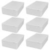 GTIWUNG ABS Пластиковый корпус для электромонтажной коробки, распределительная коробка, распределительная коробка, водонепроницаемая коробка из АБС-пластика, 6 штук, белый цвет, 100 x 60 x 25 мм