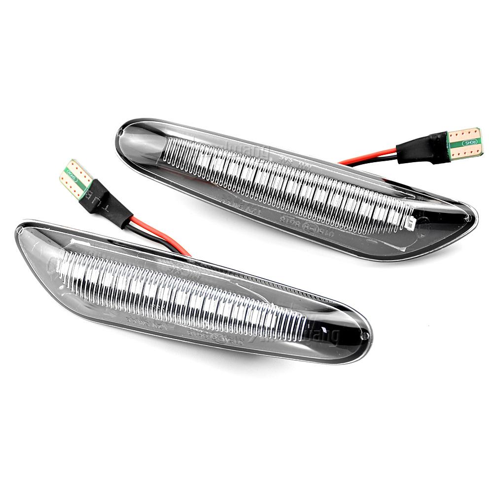 Динамический светодиодный боковой габаритный фонарь с указателем поворота для BMW E90 E91 E92 E93 E60 E87 E82 E46