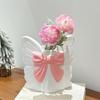 Ваза для цветов из винила в виде бабочки, современный контейнер для цветов с бантом, украшение для стола дома или офиса, декоративная ваза для цветочных растений