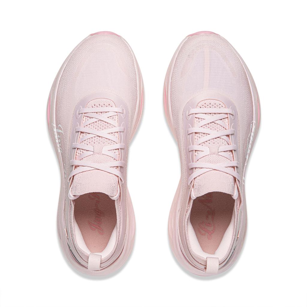 Li Ning Stunning 2 Амортизация Нескользящая Износостойкая Поддержка Легкие Низкие Беговые Кроссовки Женские Розовые ARHW010-4