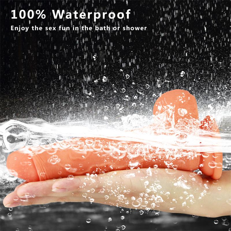 Женский силиконовый дилдо Двухслойный Мягкий Мастурбатор Препуциальный Сосальщик Дилдо