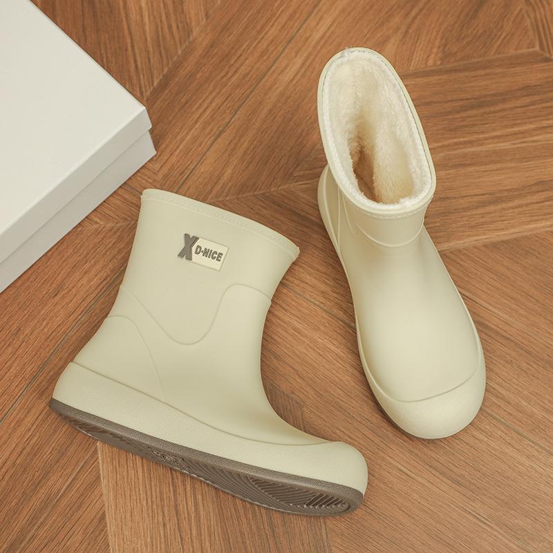 New Waterproof Shoes Women's Rain Shoes Short Water Boots Adult Low Tube Fashion Student Non-slip and Wear-resistant Four-season Outer Wear