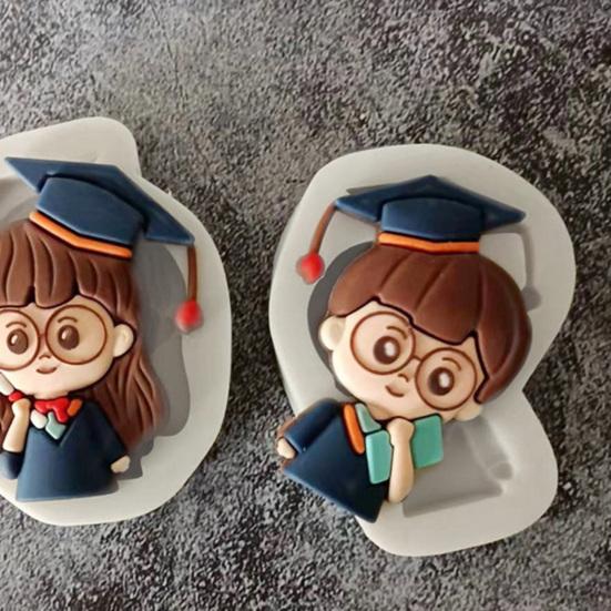 Силиконовая форма для мастики Студент DIY Силиконовый узор Форма для конфет на выпускной Вечеринка