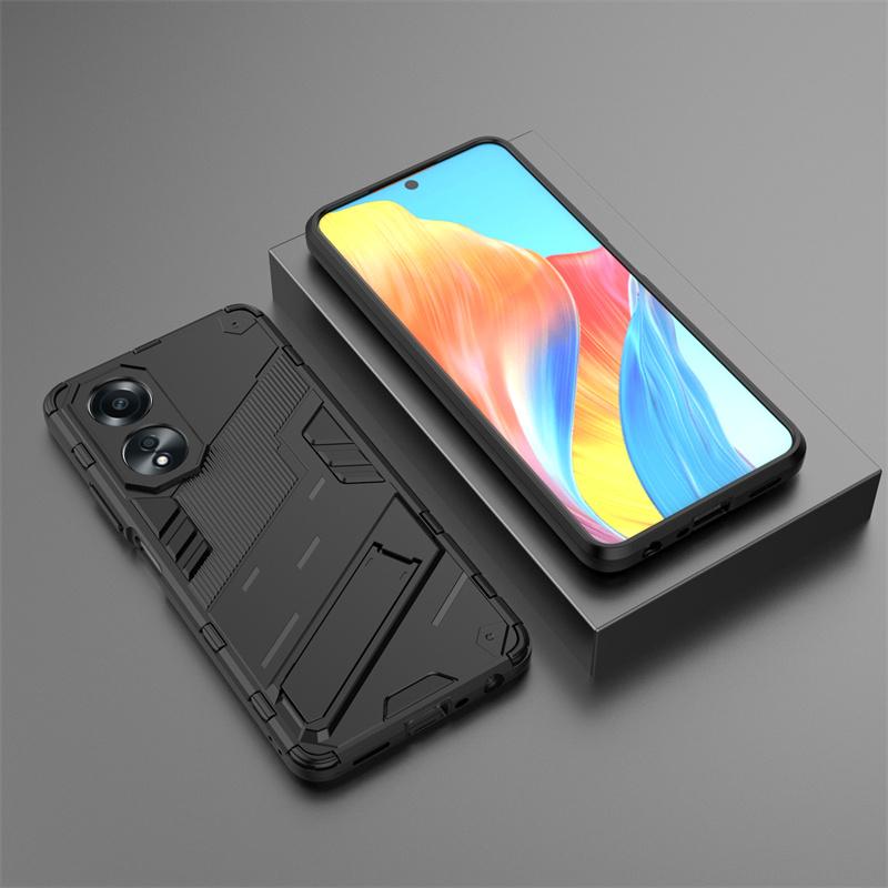 Прочный противоударный чехол для телефона Oppo A18 A38 A58 A78 A17 A57 A74 4G A94 A79 5G, автомобильный магнитный с держателем-подставкой, задняя крышка из ПК