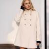 European and American Autumn and Winter Long Lapel Thin Solid Color Slim Women's Woolen Coat Coat