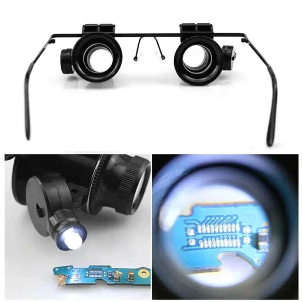 Hands-free 20X Lens Magnifying Eyewear Jewelers Repair Wearing Magnifier  Precision Work