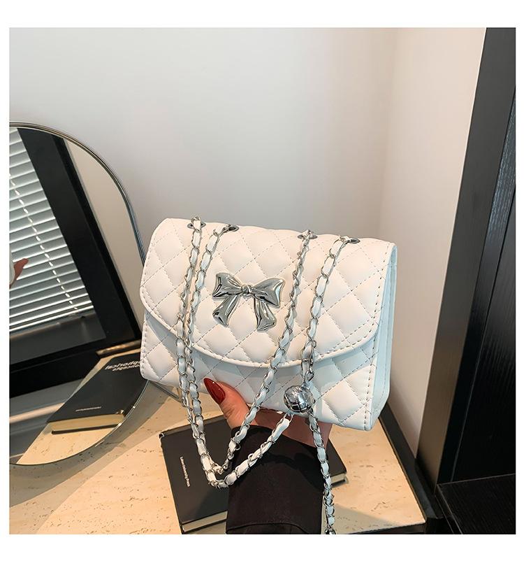 Новая фактурная маленькая квадратная сумка-цепочка в иностранном стиле для женщин 2024 года, повседневная сумка-мессенджер через плечо