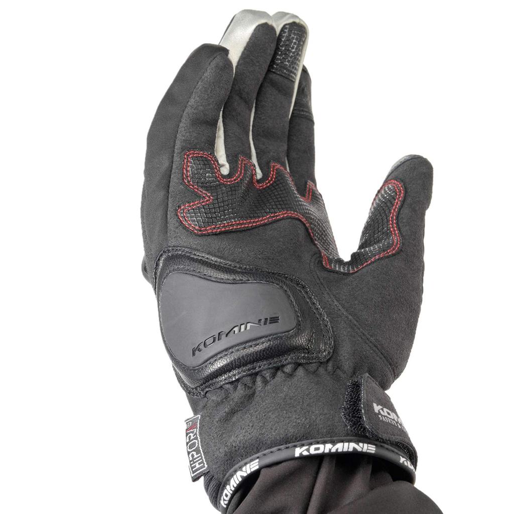Мотоциклетные защитные зимние перчатки черные L 1279 водонепроницаемый холодозащитный эластичный материал для [Komine] GK-834 осень/зима/весна
