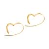 1 пара женских нерегулярных однотонных серег в форме сердца Huggie, цветные гальванические украшения для ушей