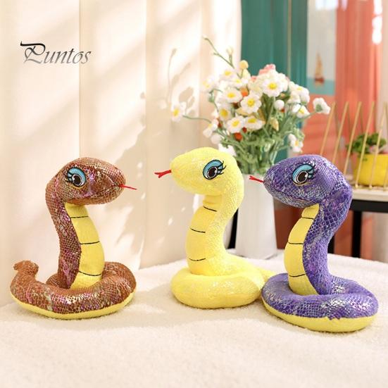 Плюшевая кукла с имитацией змеи, мягкая игрушка с блестками, подушка для домашнего декора, разноцветная забавная кукла-змея для девочек и мальчиков, подарки на день рождения