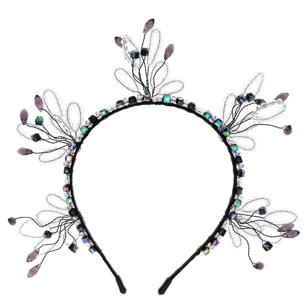 Accessories Fashionable and Versatile Birthday Headbands High-end Sweet and Cool Hair Accessories Women's Handmade Beaded Crystal Flower Headbands
