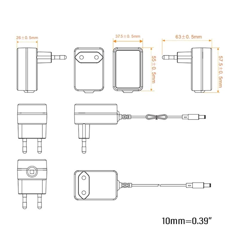 Шнур питания Блок питания для гитарных педалей 9В1А Адаптер питания для гитарных эффектов
