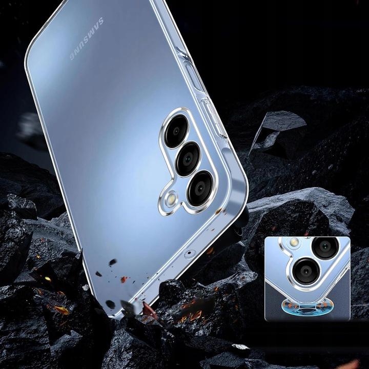 TRANSPARENT ISLAND CASE + 9H GLASS for SAMSUNG GALAXY M35 5G 2MM