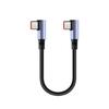 Короткий мужской USB C кабель для зарядки с угловым коннектором 90 градусов, 6A, быстрая зарядка, поддержка передачи данных для ноутбуков, телефонов