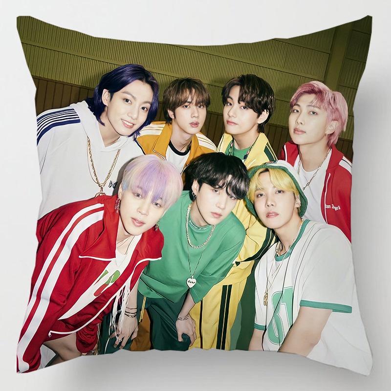 Уютная и стильная наволочка для подушки Bts Bangtan Boys для домашнего декора и комфорта
