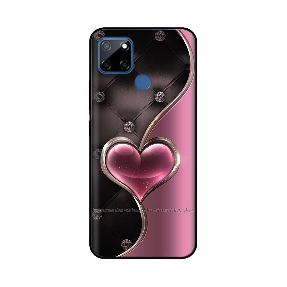 Чехол для Realme C12 C25 C25s Realme 7i Global Чехол Милый Мягкий Силикон ТПУ Задняя Крышка Realme7i RMX2193 Защитный Чехол Fundas