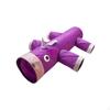 Foldable Cat Tunnels with 6 Peeking Holes Interactive Toy Bed Comfortable Folding Pet Tubes Play