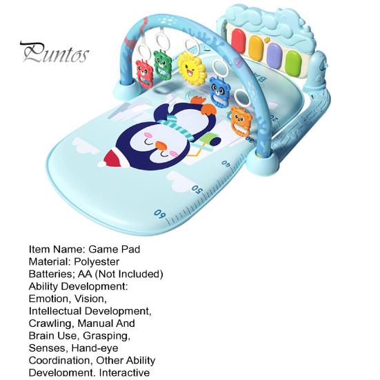 Baby Gym Play Mat And Piano Gym with Tummy Time Mat Interactive Musical Toys Creative Activity Center for Infants Toddlers Sensory Development Motor